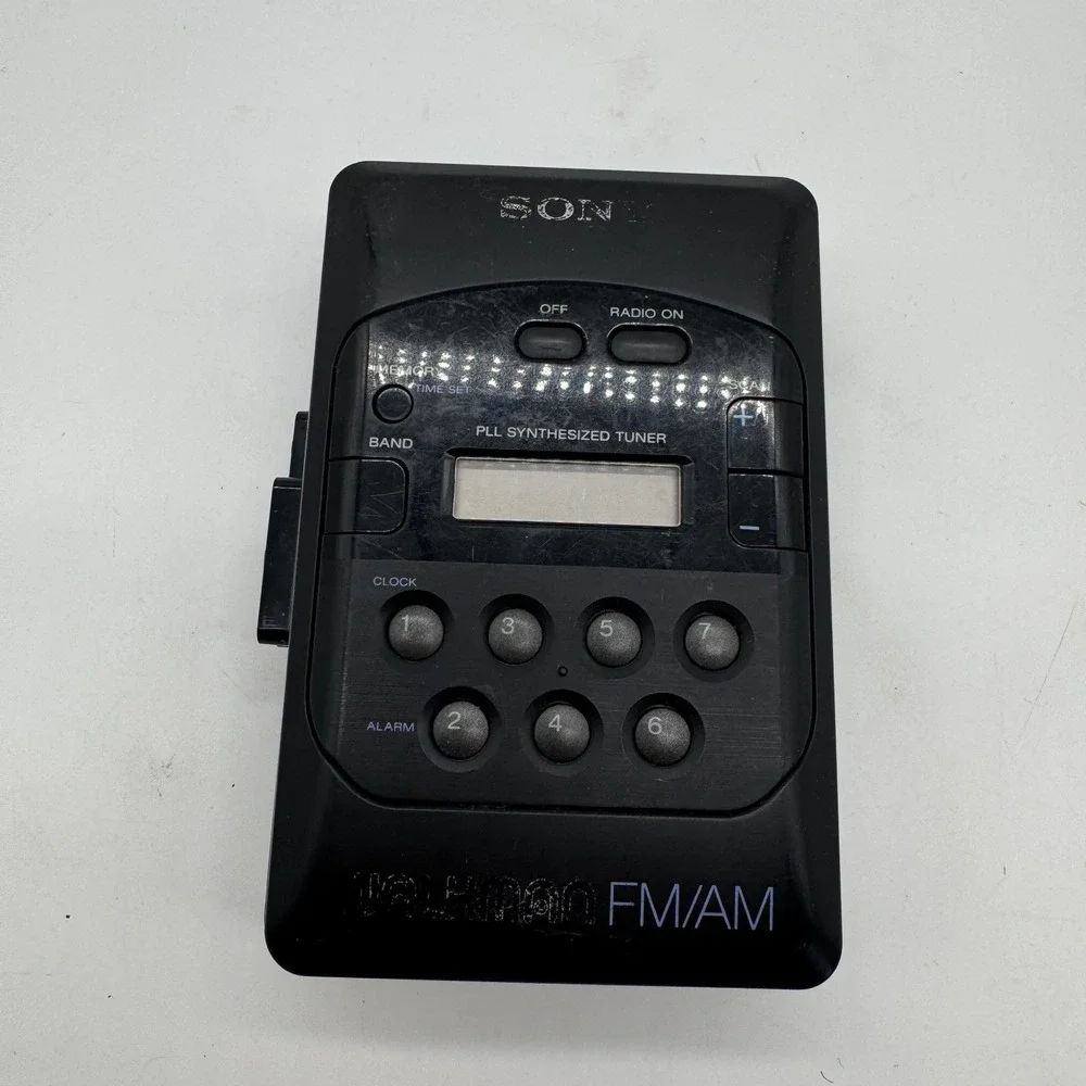 Sony Walkman WM-F2031 FM AM Radio Cassette Player Black Untested For Parts